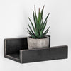 Picture Ledge Floating U Wooden Wall Shelves - Set of 3 (Black)